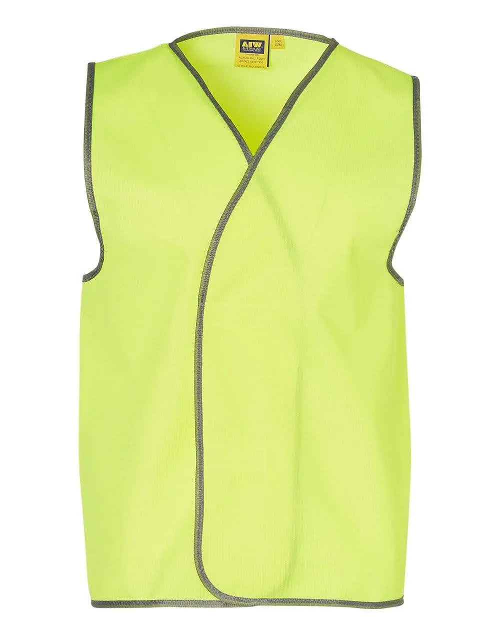 Hi-vis Safety Vest Adult SW02A Work Wear Australian Industrial Wear S-M Yellow